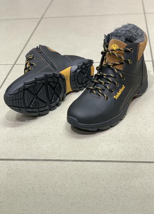 Зимние мужские ботинки timberland кожаные4 фото