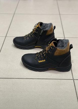 Зимние мужские ботинки timberland кожаные3 фото