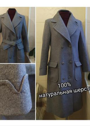 Женское шерстяное двубортное пальто
 st. michael marks & spencer