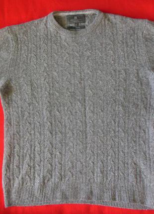Серый шерстяной свитер кофта m&s marks&spencer10 фото