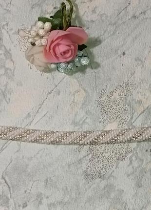 Плетеный браслет жгут из бисера7 фото