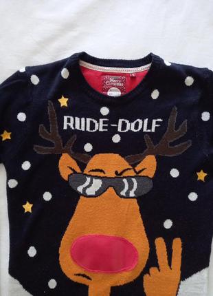 Новорічний светр, кофта новорічна пуловер2 фото