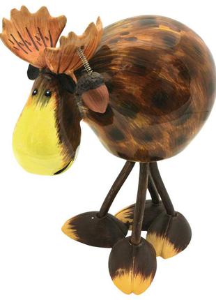 Фигурка на пружинке «добрый лось» h-19 см.