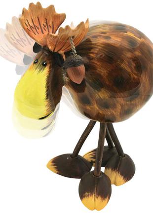 Фигурка на пружинке «добрый лось» h-19 см.