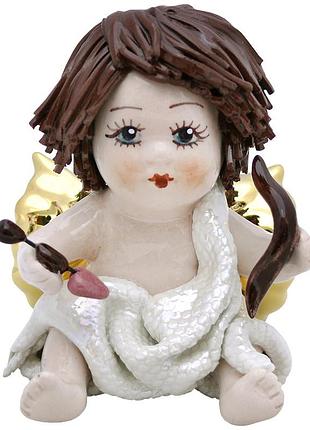 Фигурка колекционная с фарфора, ручная робота ,италия  «купидон» h 6,5 см zampiva,(517-3142)