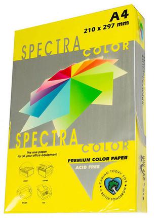 Бумага цветная а4, 160 г/м2 - spectra color it 210 lemon, лимонный 250 листов