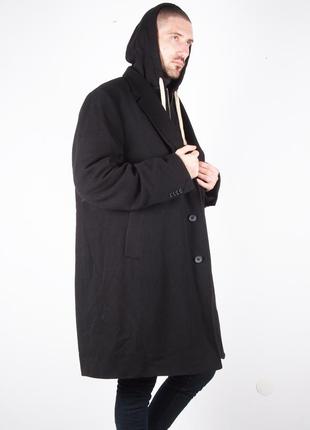 Мужское оверсайз длинное пальто винтаж шерсть кашемир  tailor & son  58 ( xxl )