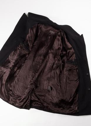 Мужское двубортное пальто чёрное шерсть conwell  l/525 фото