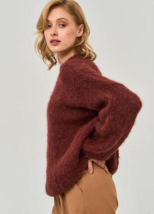 В наличии стильный оверсайз свитер в цвете корица из альпаки❤️6 фото