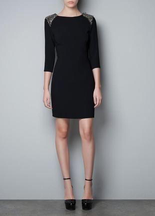Платье zara с погонами, размер s, оригинал