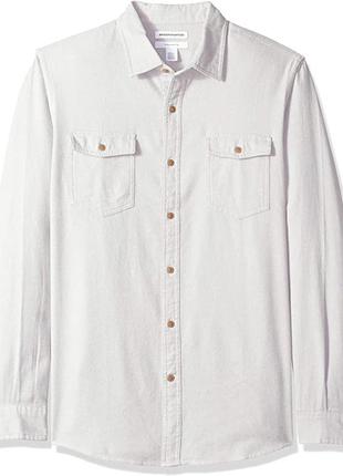 Теплая хлопковая фланелевая рубашка amazon essentials размер xxl3 фото