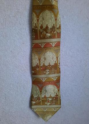 Интересный  шелковый галстук halbritter