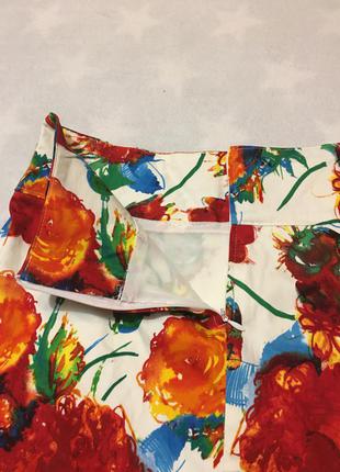 Юбка миди с цветочным принтом в украинском стиле5 фото