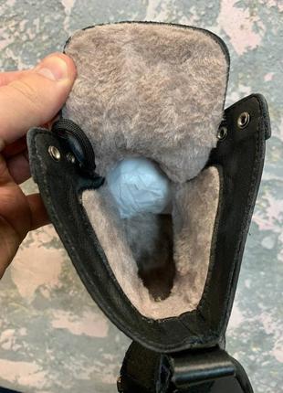 Ботинки leather boots nylon pouch fur7 фото