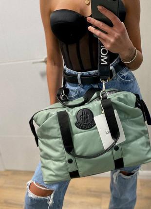 Puf mint lux брендовая мятная фисташковая стильная женская сумка жіноча фісташкова сумка бренд10 фото