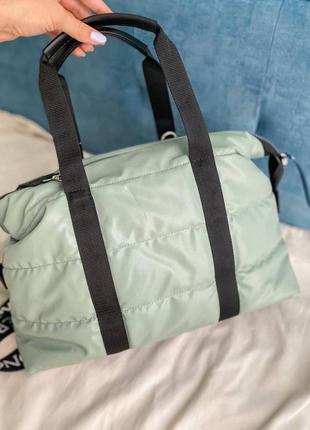 Puf mint lux брендовая мятная фисташковая стильная женская сумка жіноча фісташкова сумка бренд3 фото