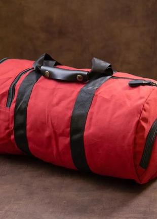 Спортивная сумка текстильная красная3 фото