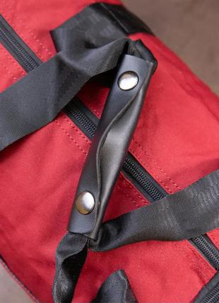 Спортивная сумка текстильная красная4 фото