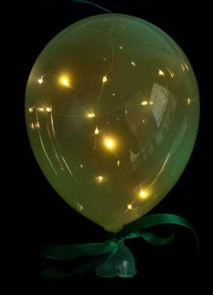 Стеклянная подвесной декор шар зеленый 22 см