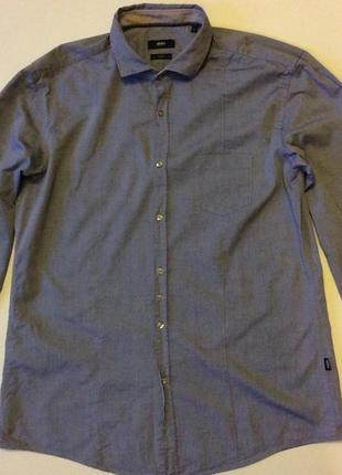 Мужская рубашка boss hugo boss slim fit оригинал  состояние идеальное размер xl