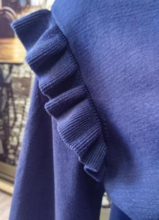 Женский теплый свитер с рюшей большого размера vrs3 фото