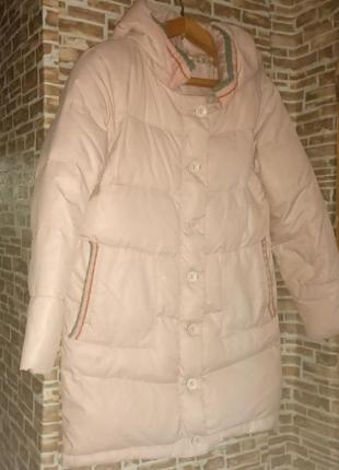 Натуральний пуховик 100% пух, колір курній троянди 42, 44,46 рр