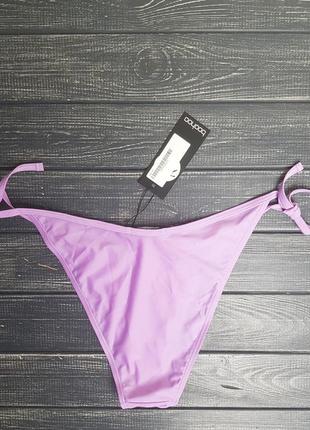 👙 swim sale 👙 плавки на завязках в красивом лиловом оттенке от boohoo размер 10uk6 фото