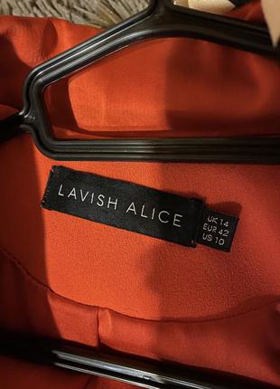 Шикарный красный брендовый крейп пиджак lavish alice3 фото