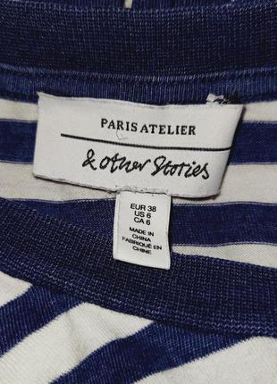 Смугаста жіноча футболка & other stories atelier paris.8 фото