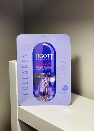 Ампульная маска с коллагеном jigott collagen real ampoule mask2 фото