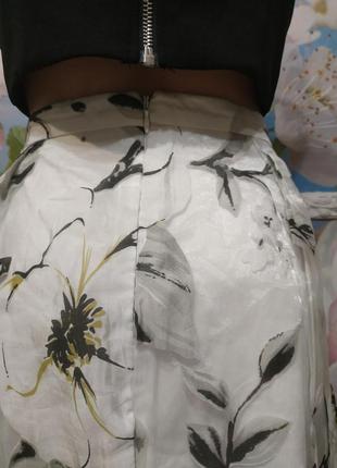 Роскошная юбка верх вискоза с цветочным принтом,подкладка хлопок м5 фото