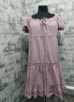 Рожева пудра сукню з рюшами1 фото