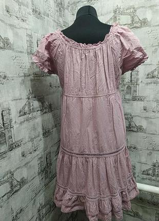 Рожева пудра сукню з рюшами3 фото