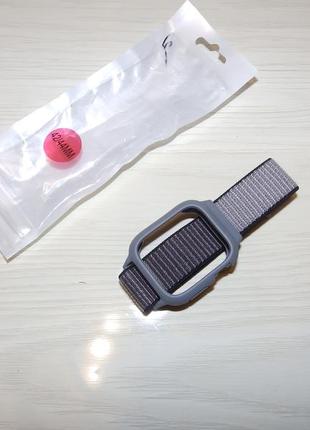Ремешок браслет с защитным корпусом для apple watch 42/44 серый2 фото