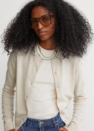 Кофта, кардіган, джемпер, светр, бежевий, бежевий, бежевий, h&m