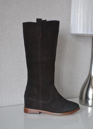 Сапоги натуральная замша кожа весна-осень