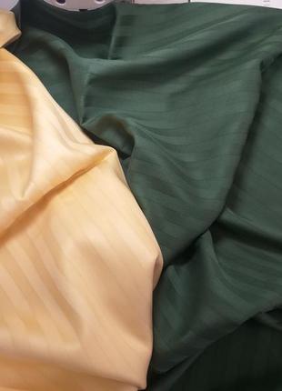 Темный изумруд-  постельное белье из натурального страйп-сатина7 фото