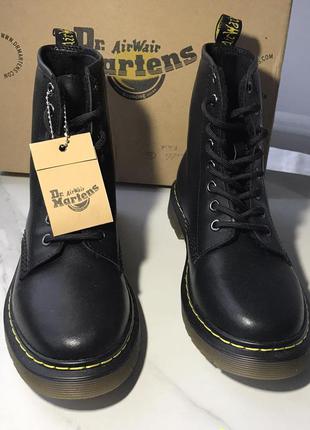 Черевики dr.martens чорні шкіра , демисезон утеплені