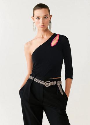 Кроп-топ з асиметричним вирізом горловини tribute сша