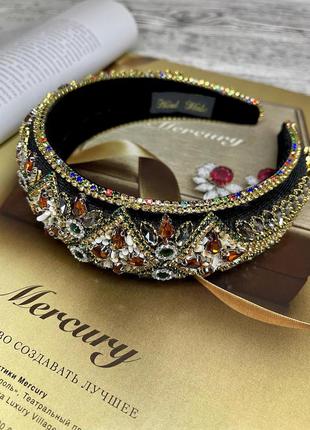 Роскошный обруч для волос с камнями