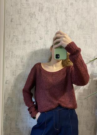 Бордовый свитер от hm3 фото