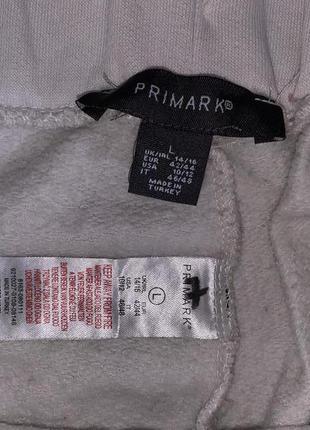 Стильные молочно серые спортивные штаны джоггеры  на байке оригинал primark  размер указан л6 фото