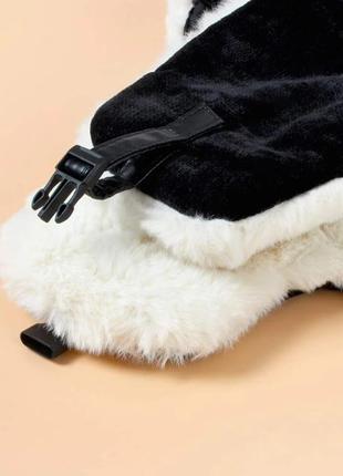 Стильная милая теплая плюшевая шапка ушанка с ушками котика и мехом корейский стиль5 фото