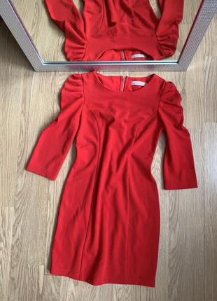 Плаття червоне корпоратив новий рік базове міні