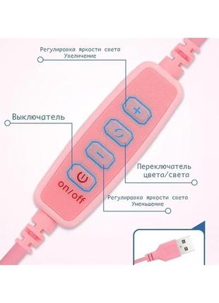 Косметическое зеркало с подсветкой с держателем для телефона / косметическое зеркало с подсветкой6 фото