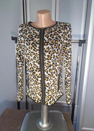 Трикотажний жакет леопард