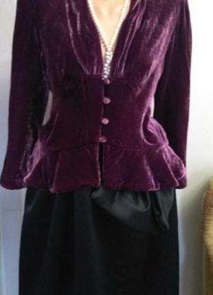 Жакет пиджак блуза бархат велюр винтажный стиль