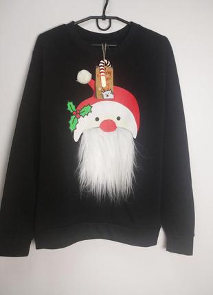 Флісова кофта флисовая толстовка новорічна новогодняя свитер светр sinsay p.m1 фото