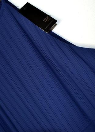 Элитное синее плиссированное платье макси tfnc london8 фото