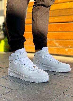 Зимние кроссовки nike air force натуральный мех